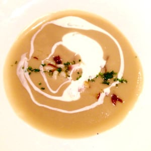 white bean veloute, veloute, auberge du pommier, winterlicious, restaurant, review, restaurant review, soup, veloute, toronto, canada