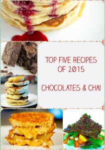 A vertical collage of Chocolates & Chai's Top Five Recipes of 2015.
