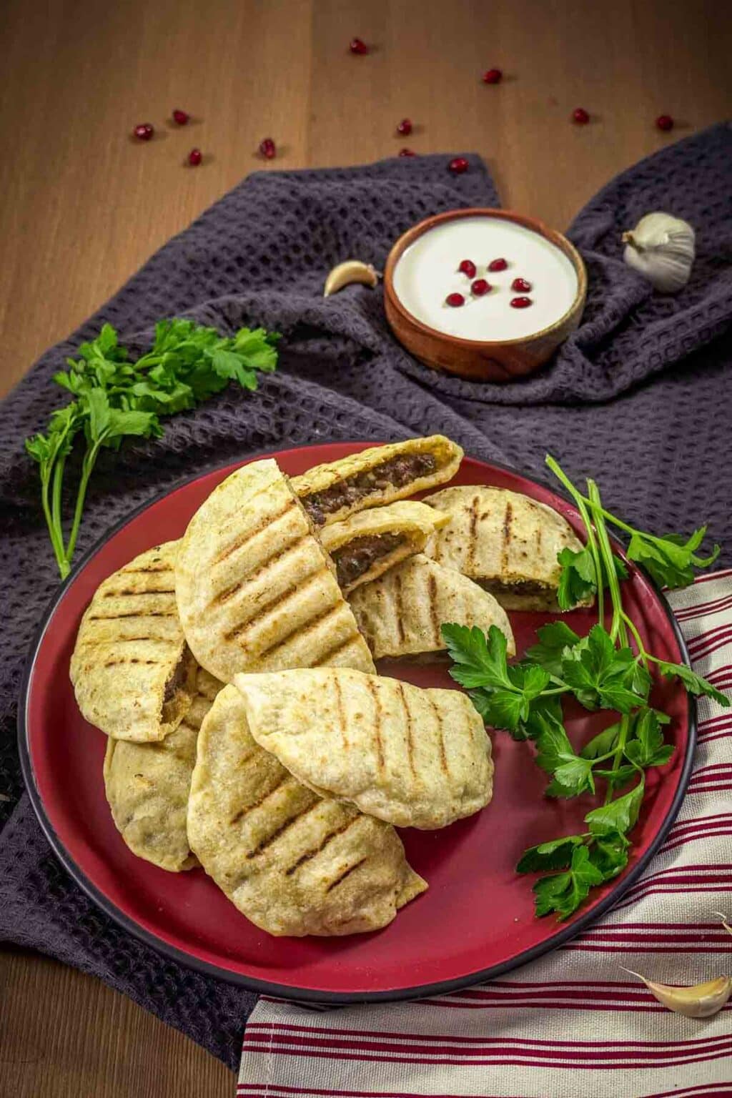 Arayes (Lebanese Meat-Stuffed Pitas) - Chocolates & Chai
