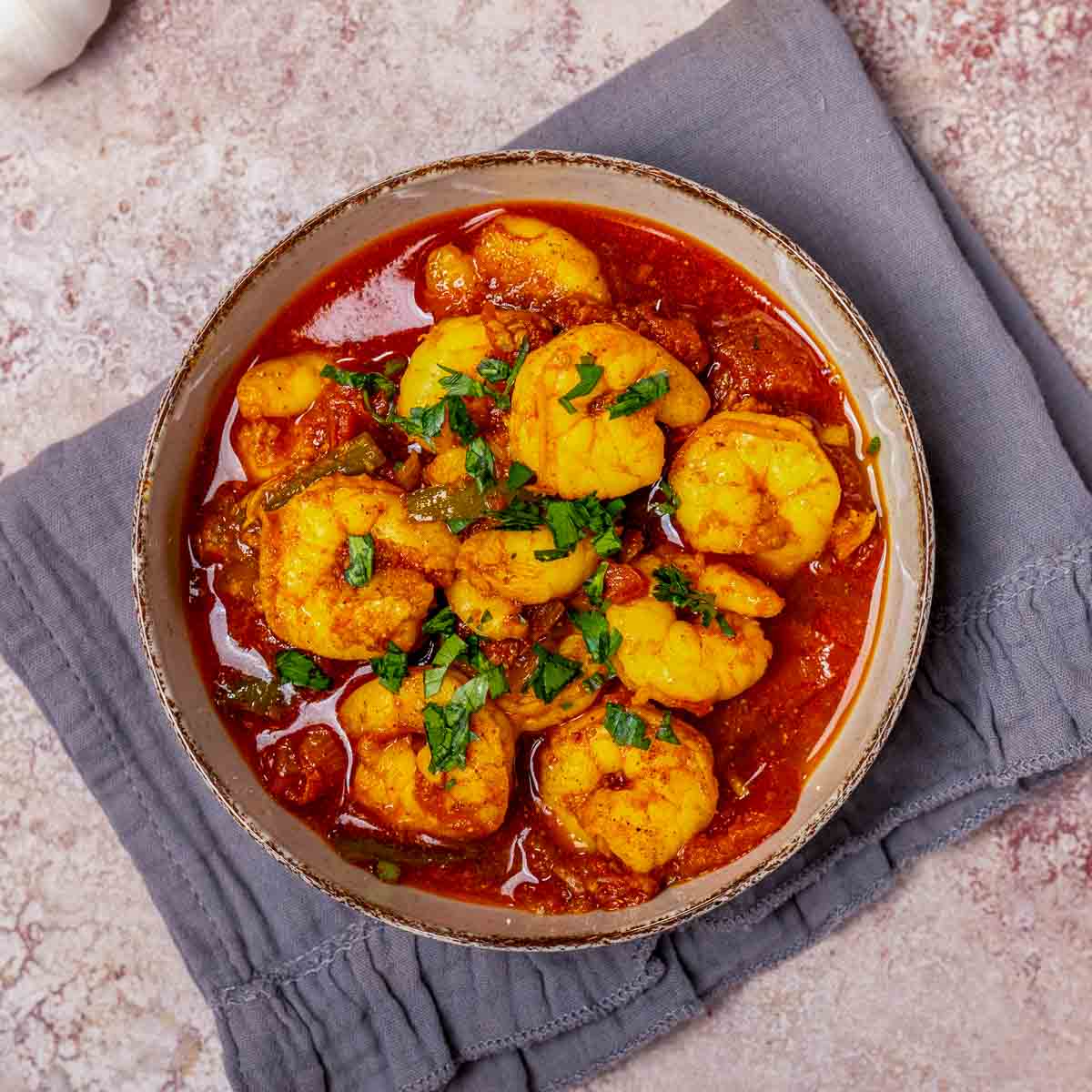 prawn bhuna in a bowl